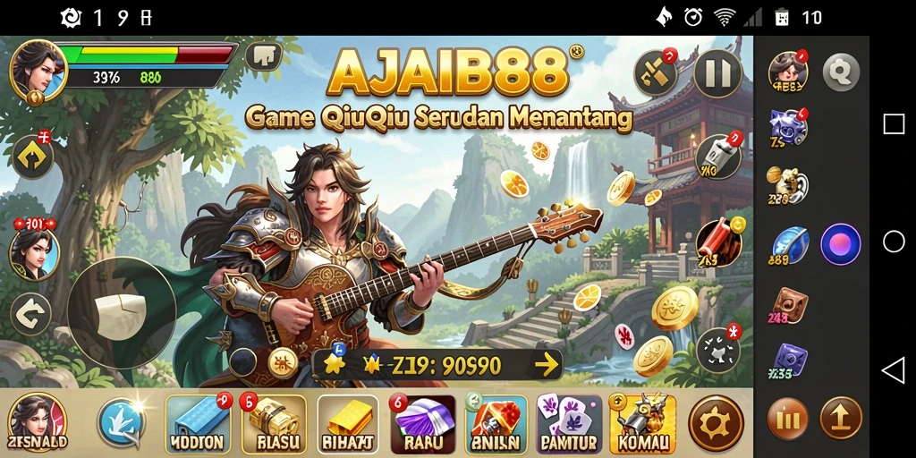 Screenshot gameplay menampilkan momen seru di QiuQiu.