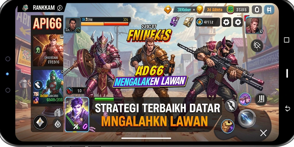 Tangkapan layar utama API66 menampilkan aksi strategis yang intens.
