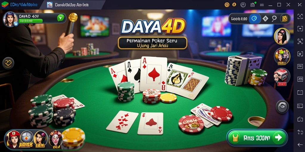 Tampilan gameplay seru DAYA4D dengan pengalaman poker yang menarik.