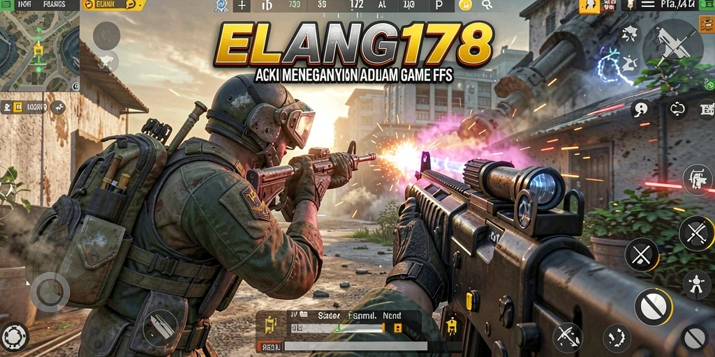 Tampilan gameplay mendebarkan dari ELANG178 dengan pertempuran intens.