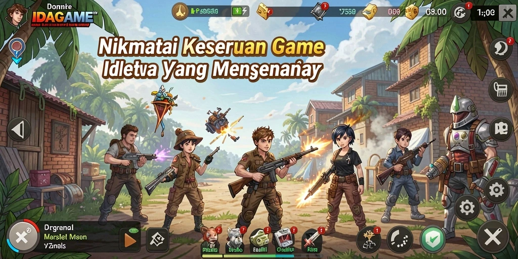 Screeshot gameplay IDAGAME yang menunjukkan aksi game Idle yang seru.