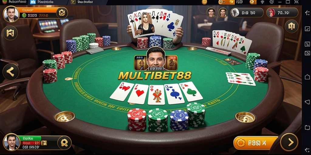 Tampilan gameplay seru dalam MULTIBET88 untuk penggemar poker.