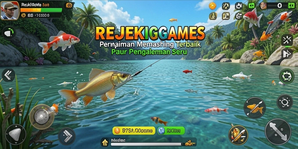 Tangkap ikan besar di lautan yang indah dan memukau.
