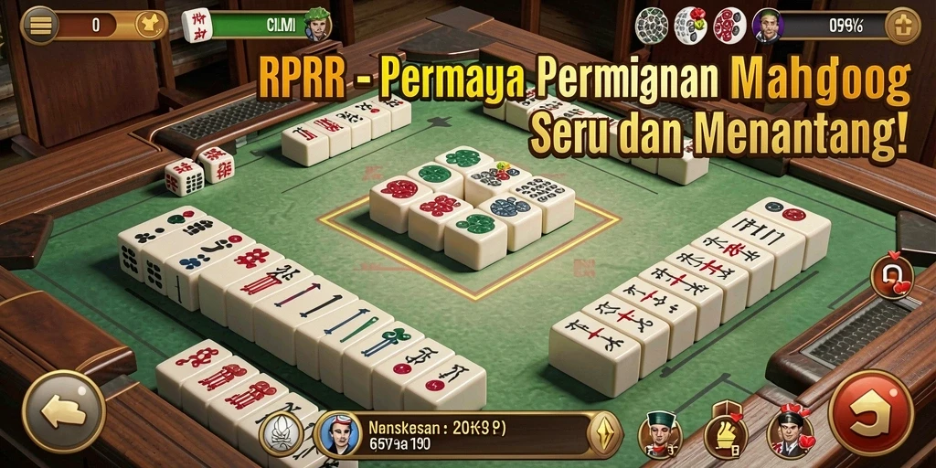 Gameplay Mahjong seru di RPRR dengan grafis menarik.