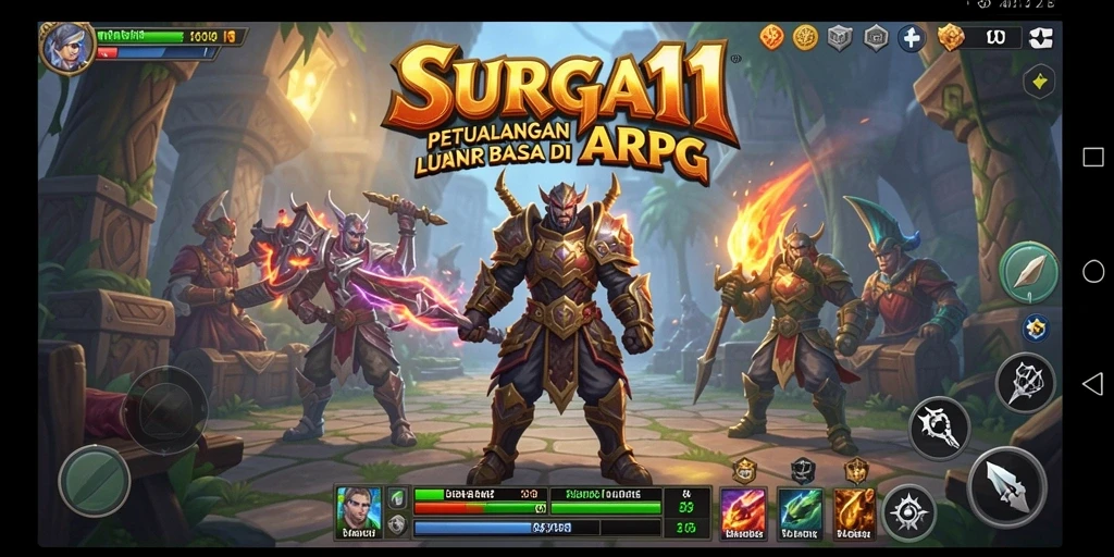 Screenshot gameplay SURGA11 menunjukkan aksi pertarungan yang mendebarkan.