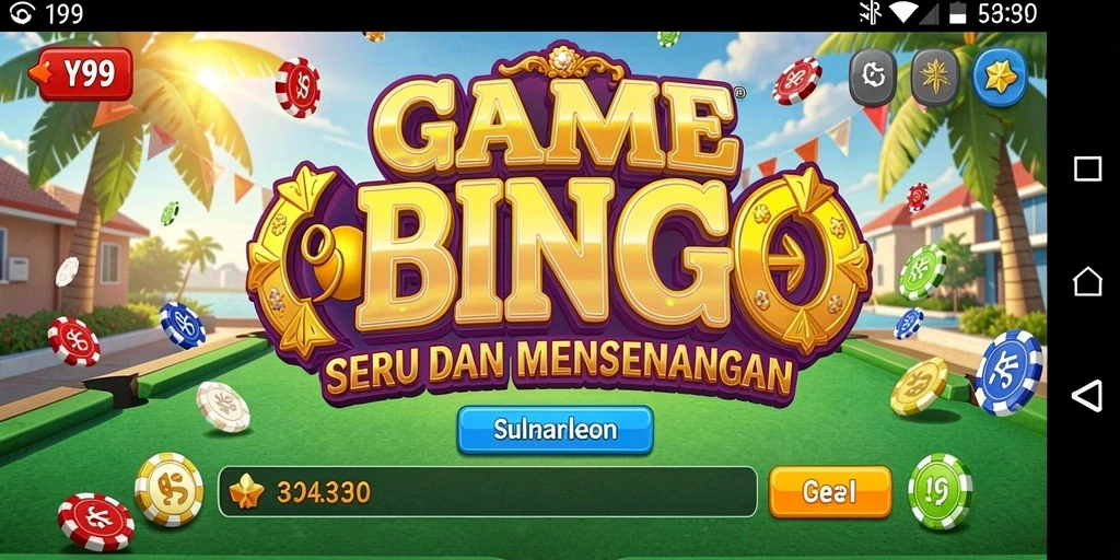 Screenshot bermain Bingo di Y89 dengan grafis menarik.