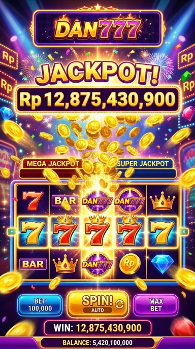 Tampilan aplikasi dan777 di perangkat mobile.